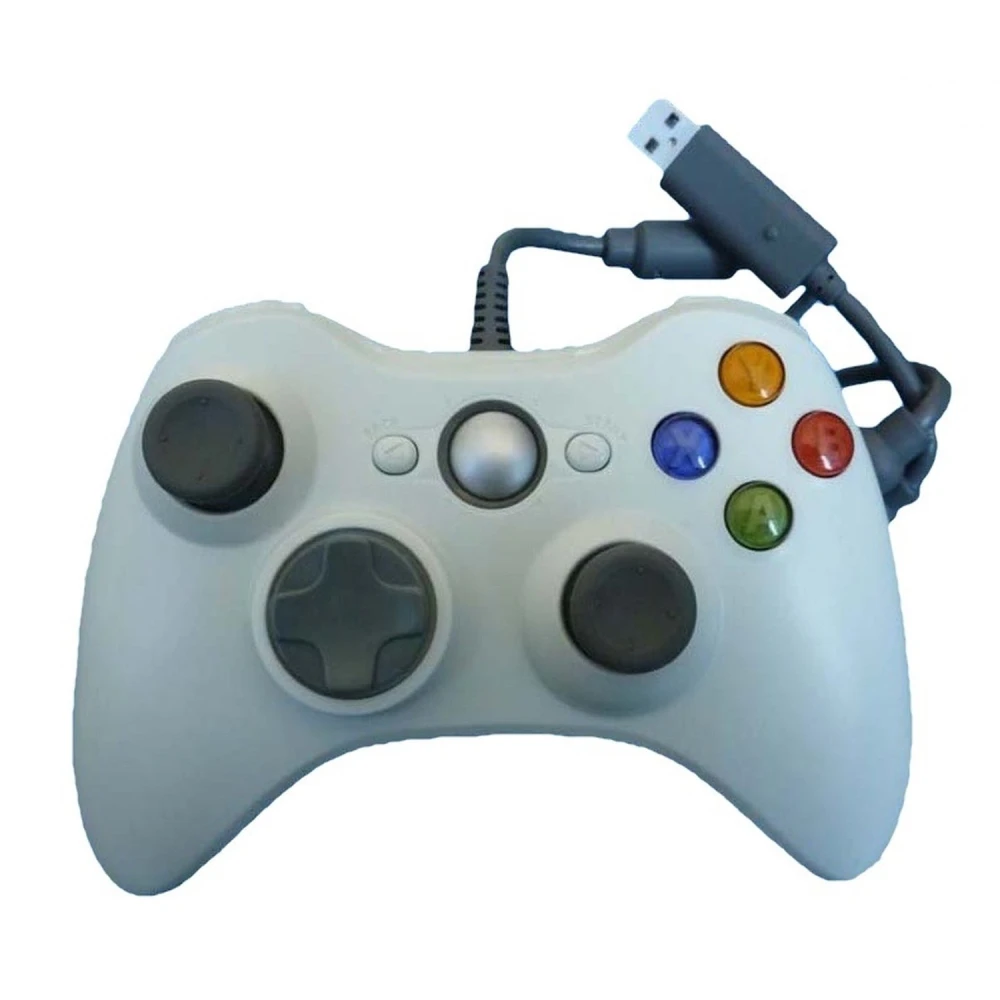 Biely káblový ovládač Xbox 360 kompatibilný - ergonomický a presný