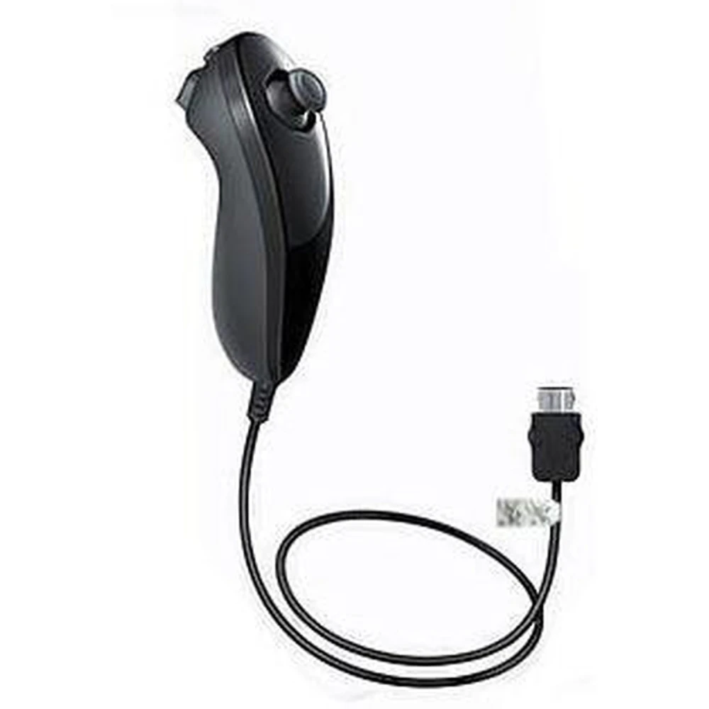 Kompatibilný čierny Wii Nunchuck ovládač pre presné ovládanie hier Wii
