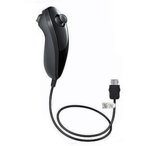 Kompatibilný čierny Wii Nunchuck ovládač pre presné ovládanie hier Wii