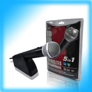 Bezdrôtový mikrofón pre PS2 PS3 Xbox 360 Wii PC Pega 5 v 1