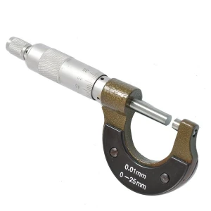 Analógový mikrometer 25 mm s presnosťou 0,01 mm na presné meranie