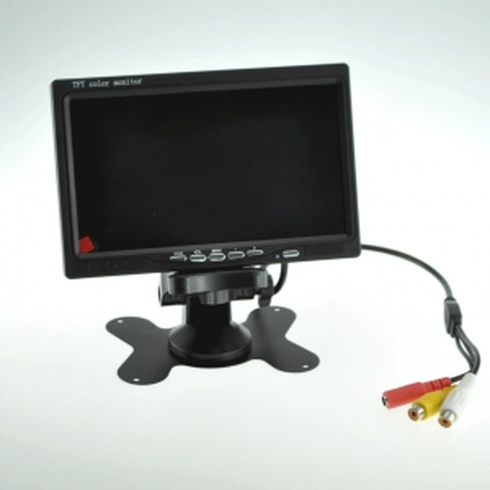 7-palcový zabudovateľný monitor do auta s 2 video vstupmi