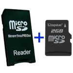 MS Pro Duo adaptér + MicroSD 2GB kompatibilný so Sony PSP