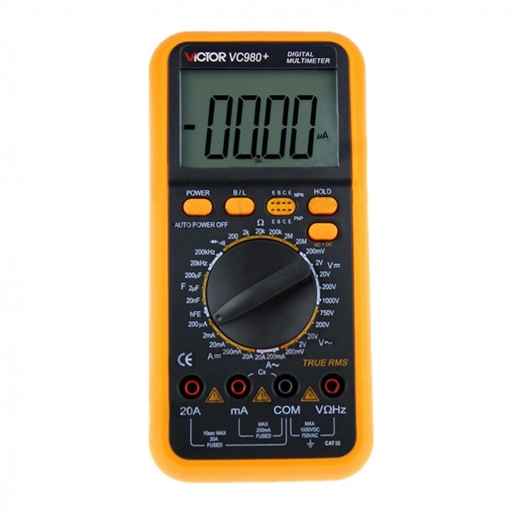 Digitálny multimeter True RMS Victor VC980+ s aerodynamickým dizajnom a vysokou presnosťou