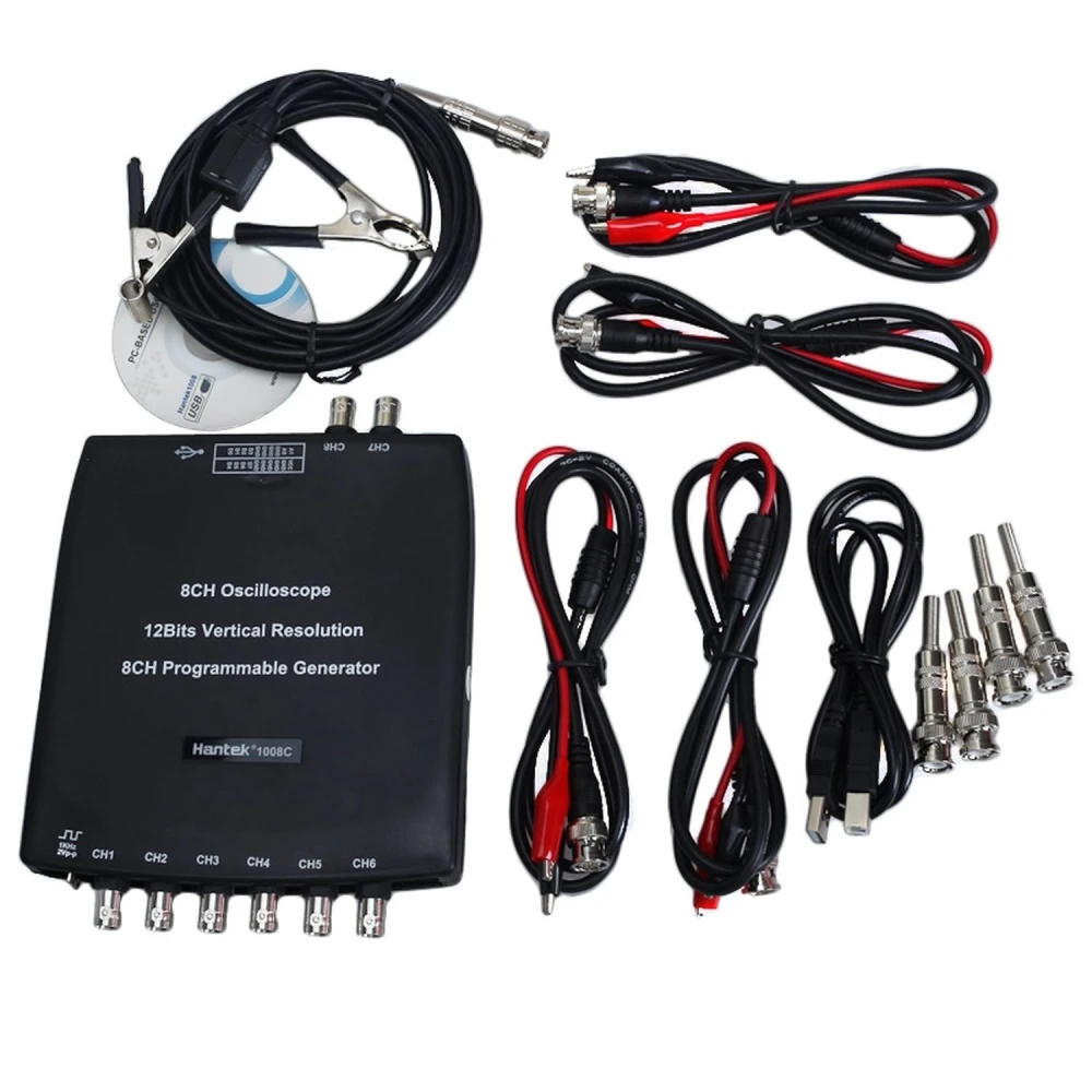 Automobilový USB osciloskop Hantek 1008c digitálny 8 kanálov pre PC