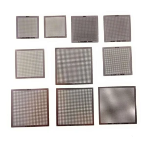 Sada 10 univerzálnych šablón BGA Reballing 0,3 až 0,76 mm