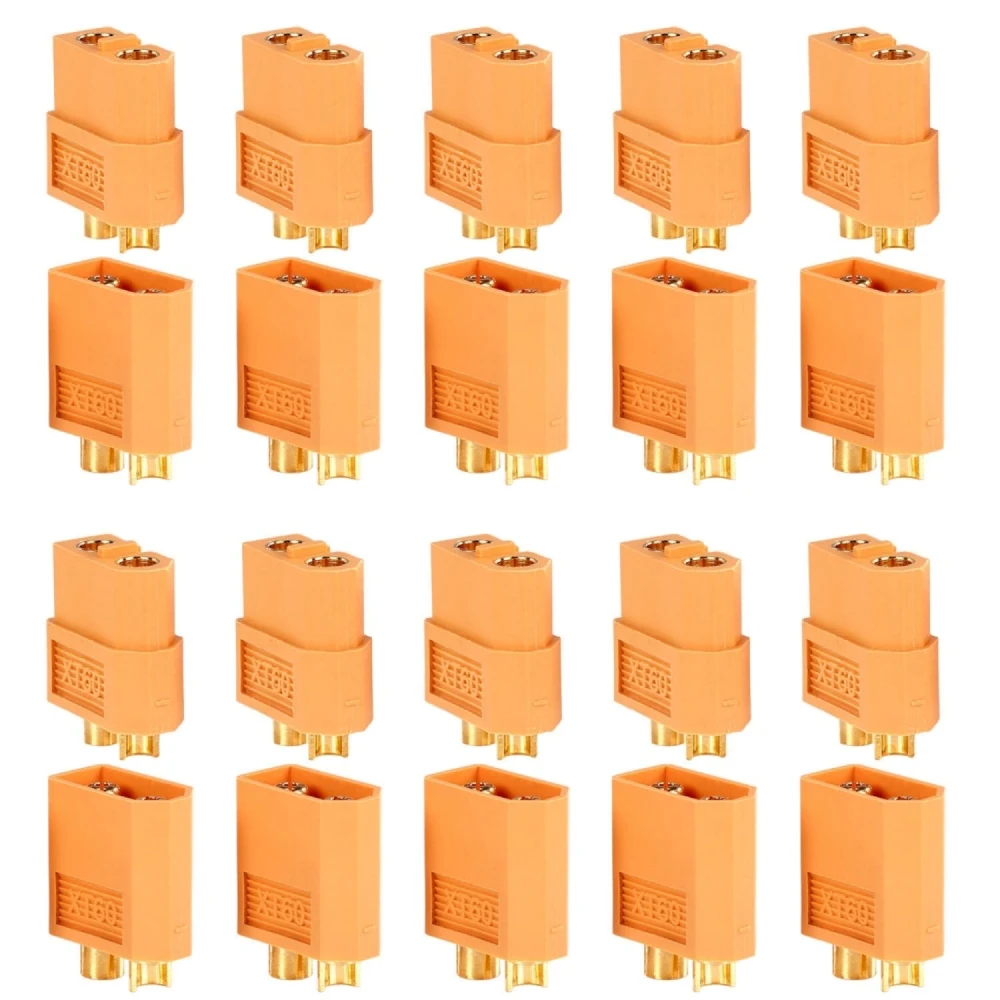 Pack 20 konektorov XT60 (10 samica + 10 samec) Amass pre LiPo batérie
