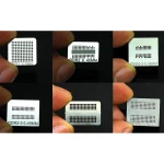 Sada 6 stencilov na reballing pre pamäťové čipy DDR, DDR2, DDR3 a GDDR5