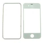 Sklenený displej iPhone 4 biely s lepiacim rámom na opravu