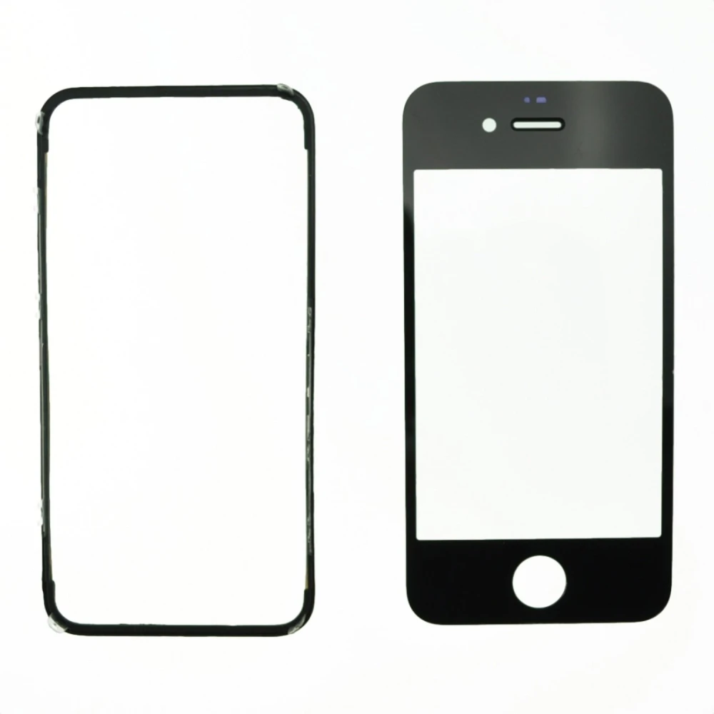 Sklenený displej iPhone 4 čierny s lepiacim rámikom