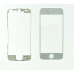 Sklenený displej iPhone 5 biely s lepiacim rámikom na opravu