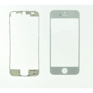 Sklenený displej iPhone 5 biely s lepiacim rámikom na opravu