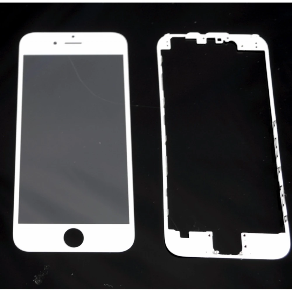 Sklenený displej iPhone 6 biely s lepiacim rámikom na opravu