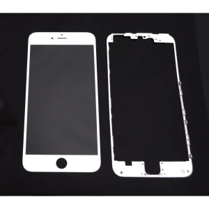 Mlink Sklenený displej iPhone 6 Plus biely s lepiacim rámom na opravu
