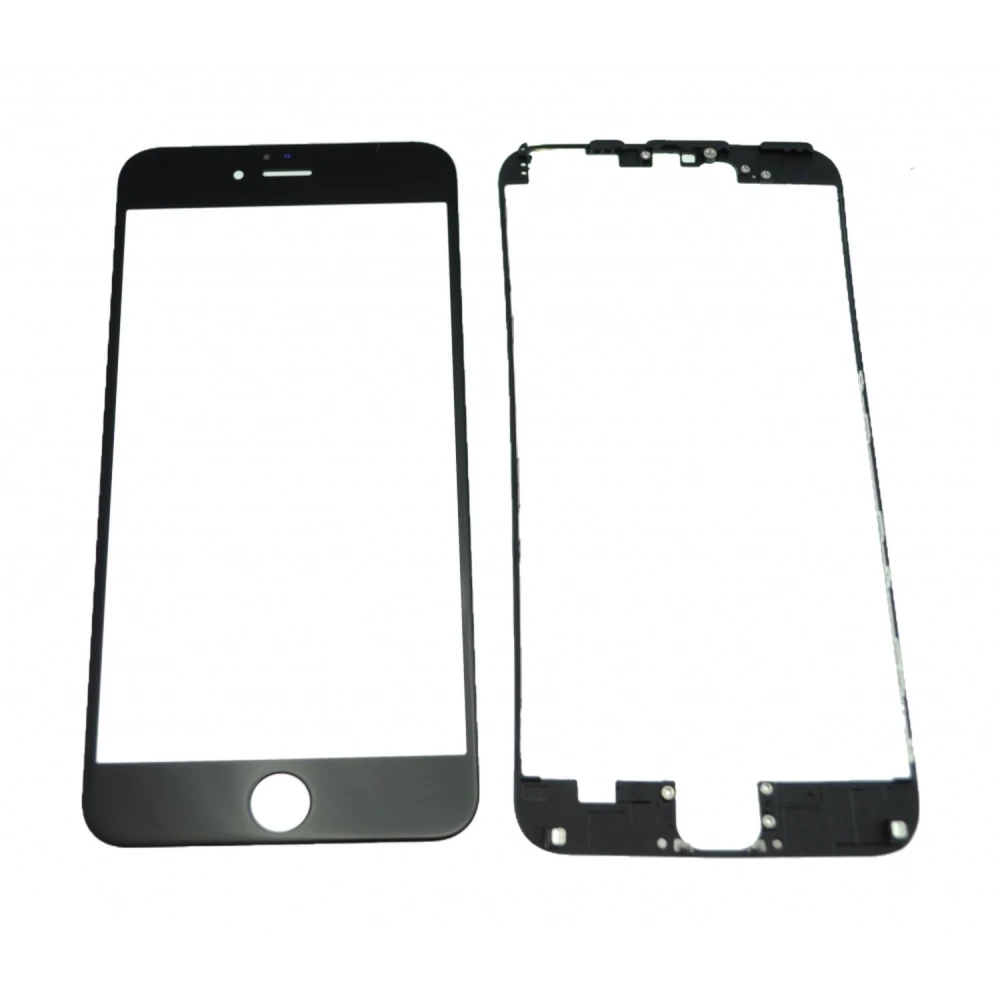 Sklenený displej iPhone 6 Plus čierny + rámik na opravu