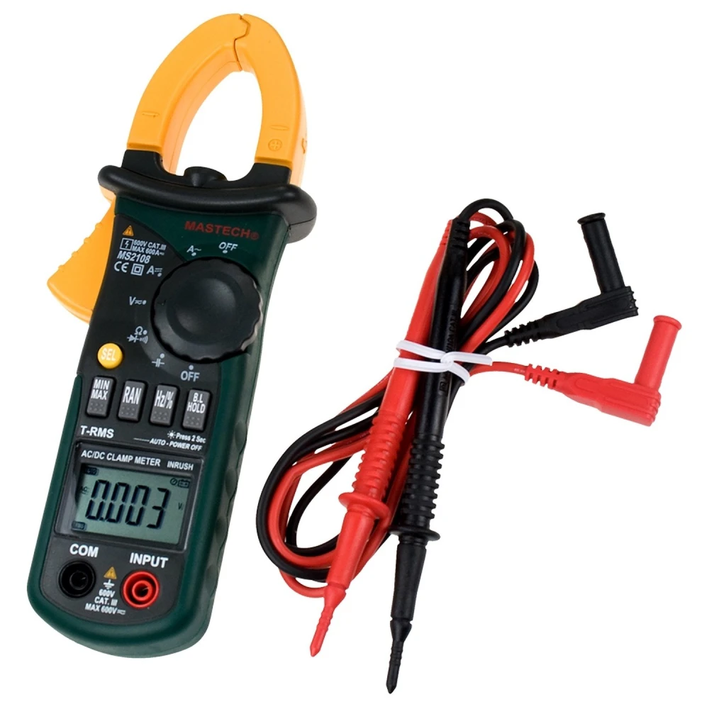 Kliešťový ampérmeter Mastech MS2108A True RMS s meraním kapacity a frekvencie
