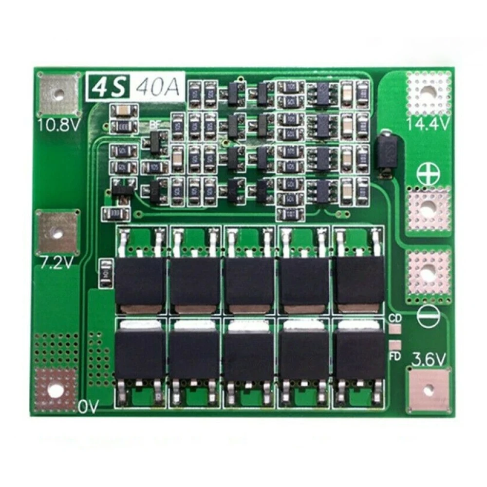 Ochranná doska PCB 4S 40A pre lítiovú batériu, vylepšená