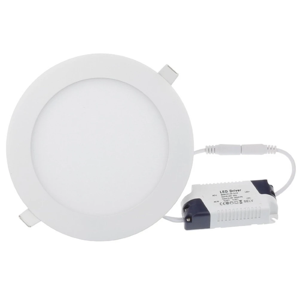 Kruhový LED panel 24W studená biela SuperSlim 6000K