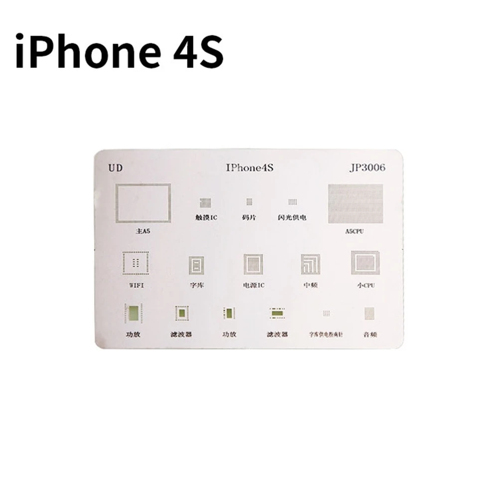 Stencil doska iPhone 4S na BGA spájkovanie - presná šablóna Mlink