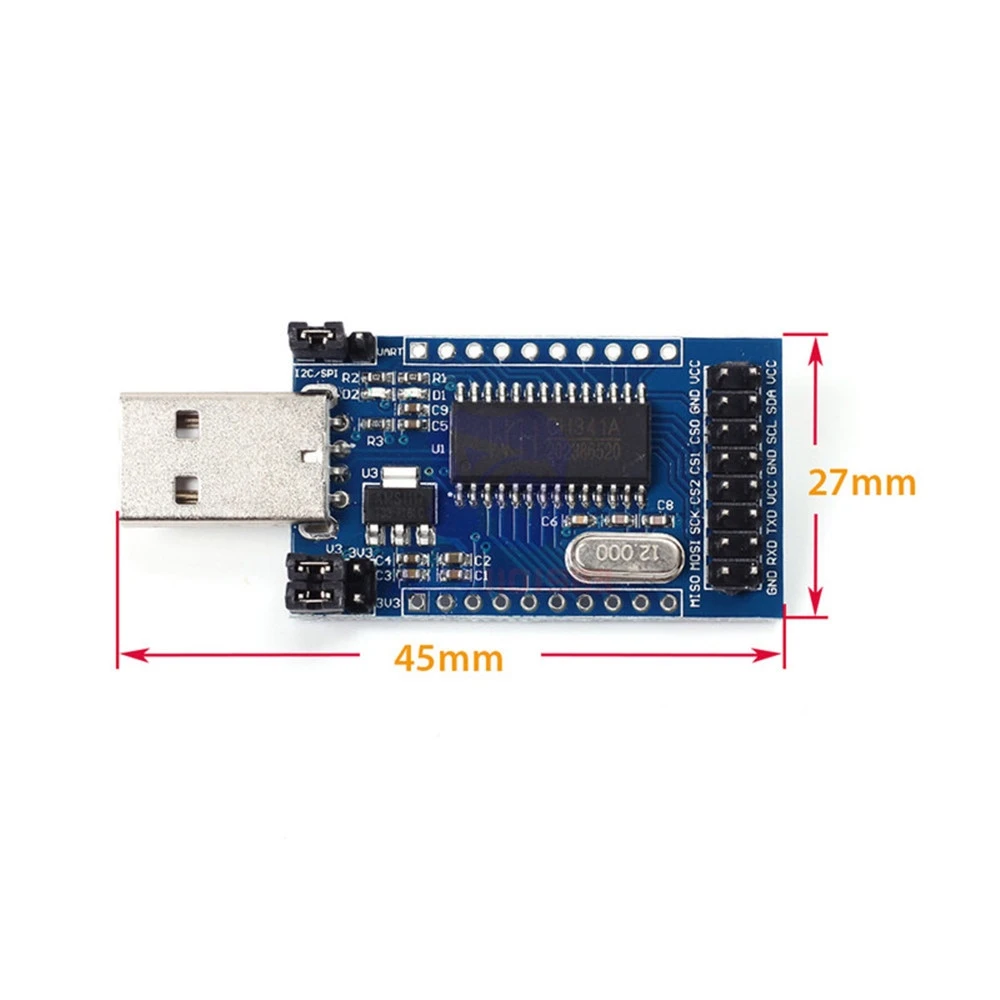 Programátor CH341A prevodník USB na UART IIC SPI I2C