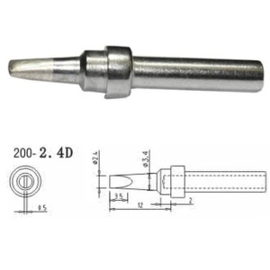 Náhradný hrot spájkovačky Mlink S4 MOD 200-2,4D kompatibilný s viacerými stanicami