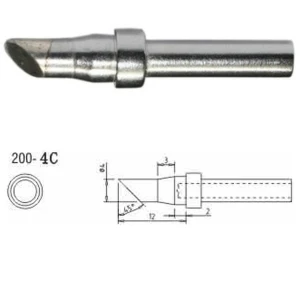 Náhradný hrot spájkovačky Mlink S4 MOD 200-4C kompatibilný s Quick 203h a Atten at150d