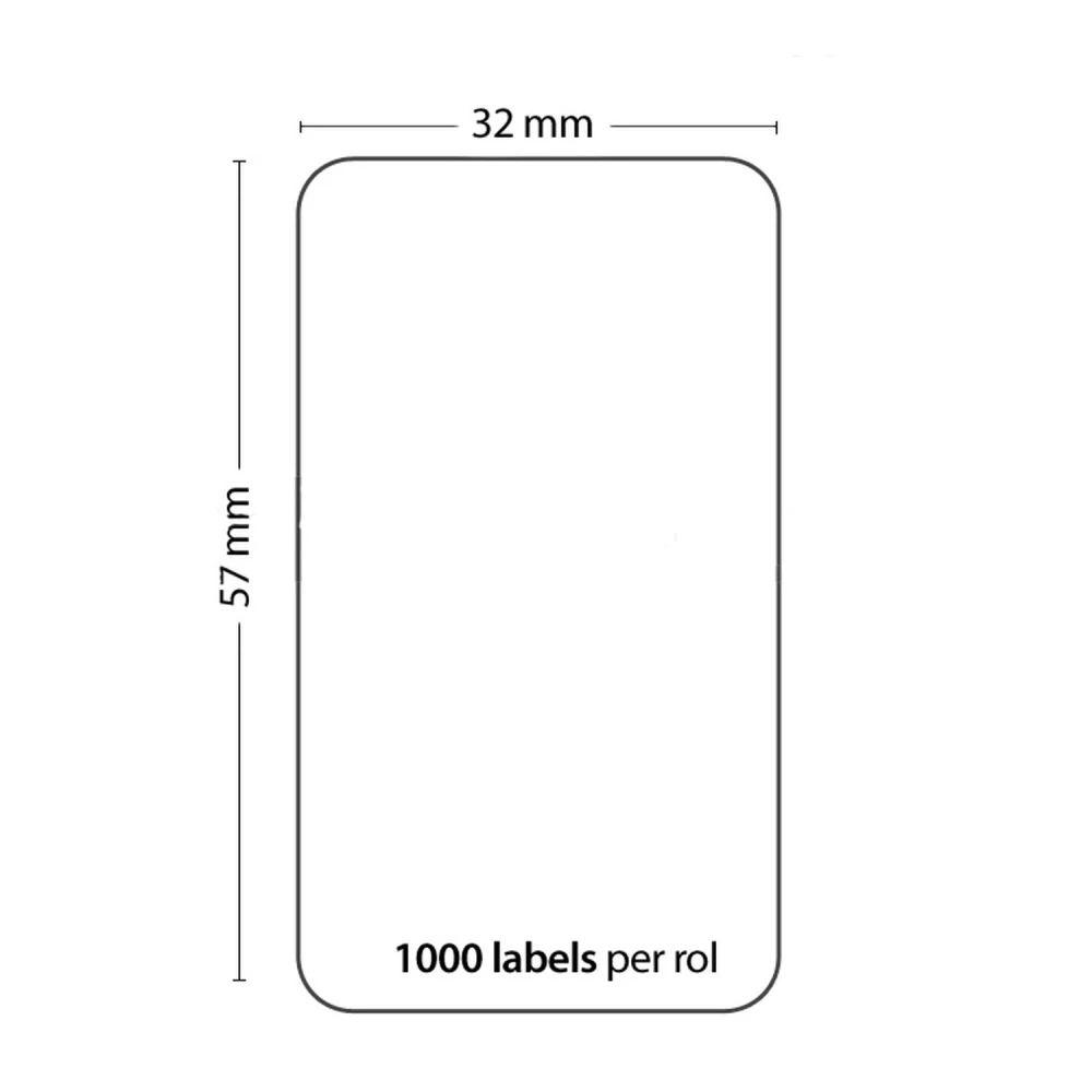 Rolka 1000 samolepiacich štítkov kompatibilných s Dymo 11354 57mm x 32mm