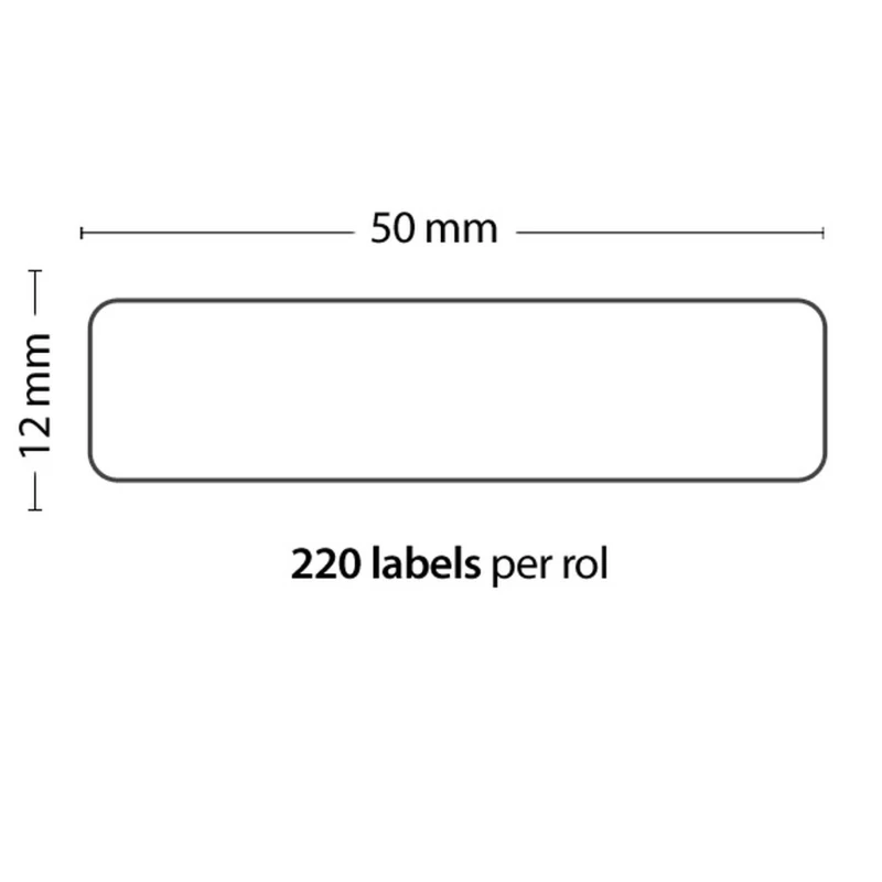 Rollo 220 samolepiacich štítkov kompatibilných s Dymo 99017 50x12mm