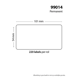 Rolka 220 samolepiacich štítkov 101x54mm kompatibilná s Dymo 99014