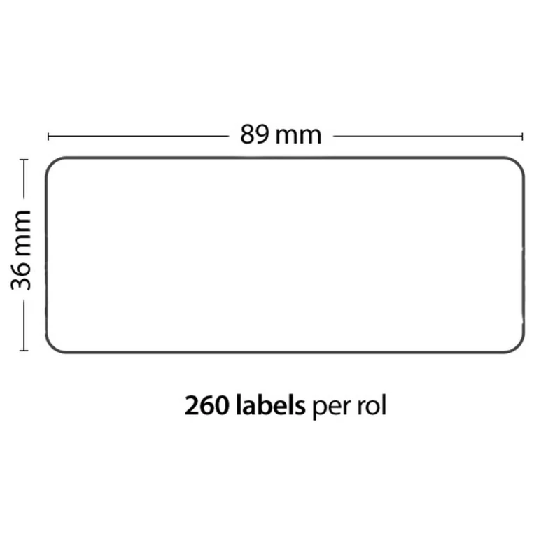 Rolka 260 samolepiacich etikiet kompatibilných s Dymo 99012 89x36mm