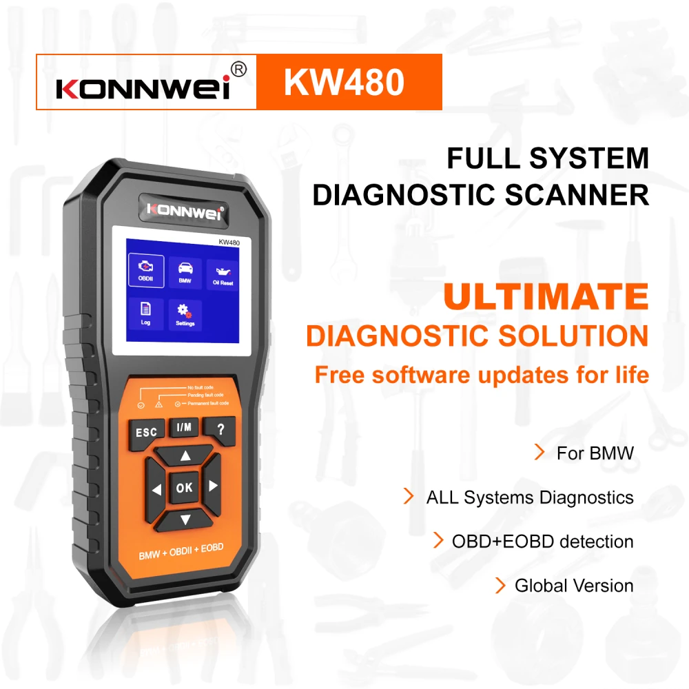 BMW diagnostický skener Konnwei KW480 – OBD2 nástroj pre BMW