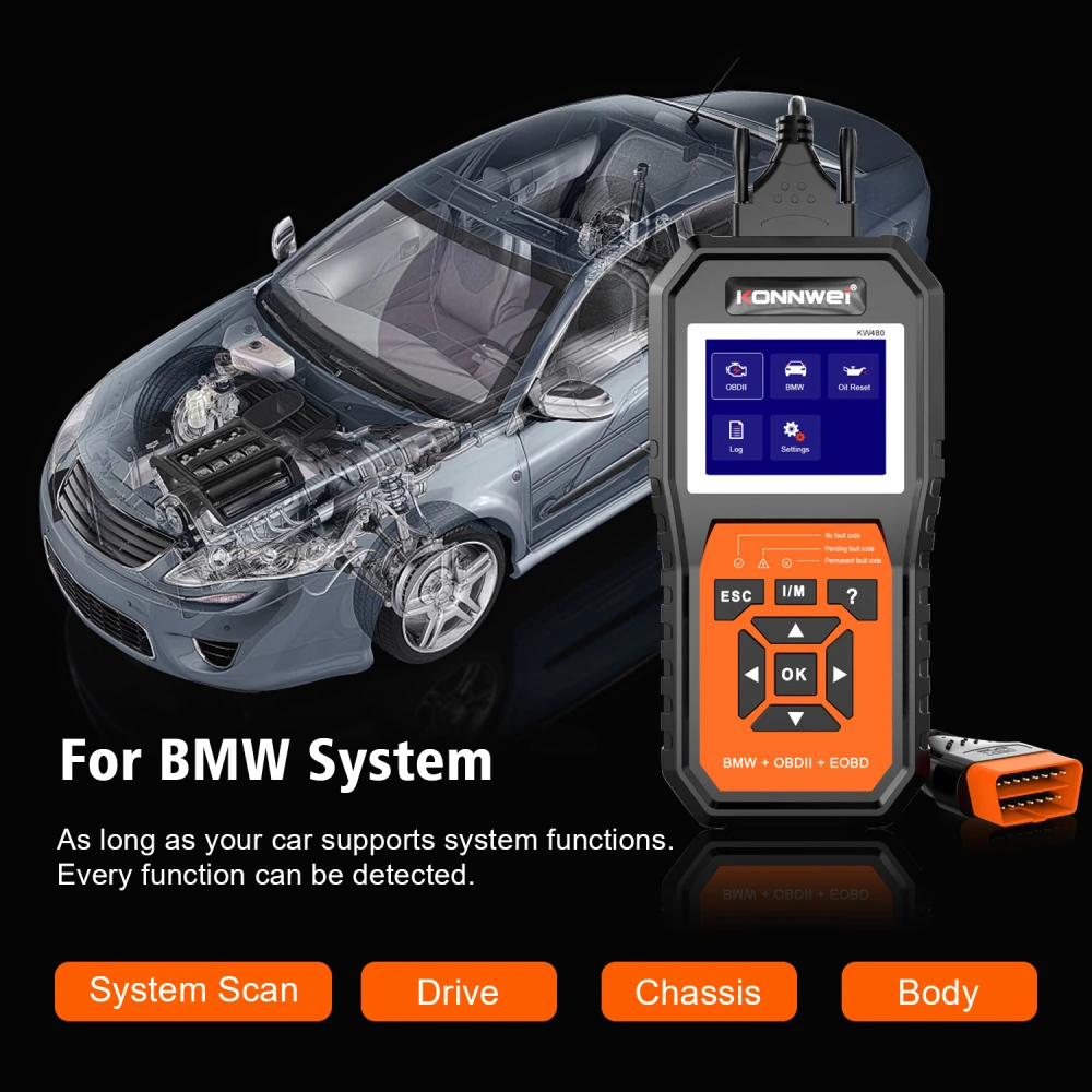 BMW diagnostický skener Konnwei KW480 – OBD2 nástroj pre BMW