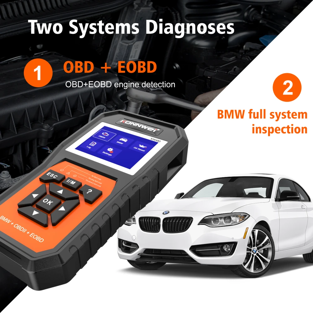 BMW diagnostický skener Konnwei KW480 – OBD2 nástroj pre BMW