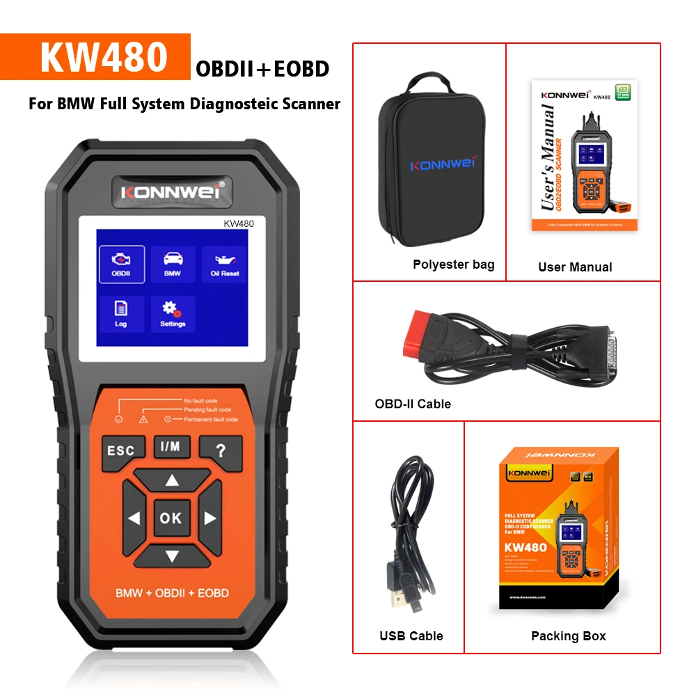 BMW diagnostický skener Konnwei KW480 – OBD2 nástroj pre BMW