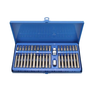 Sada 40 ks bitov Torx a HEX Bit 1/2'' 3/8'' na auto