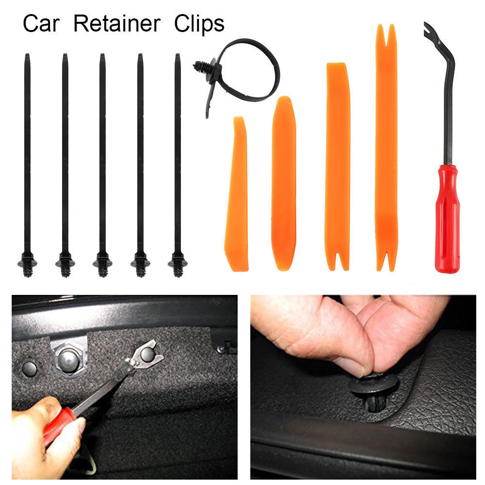 Herramientas y clips para sujeción de paneles de coche en set de 435 piezas