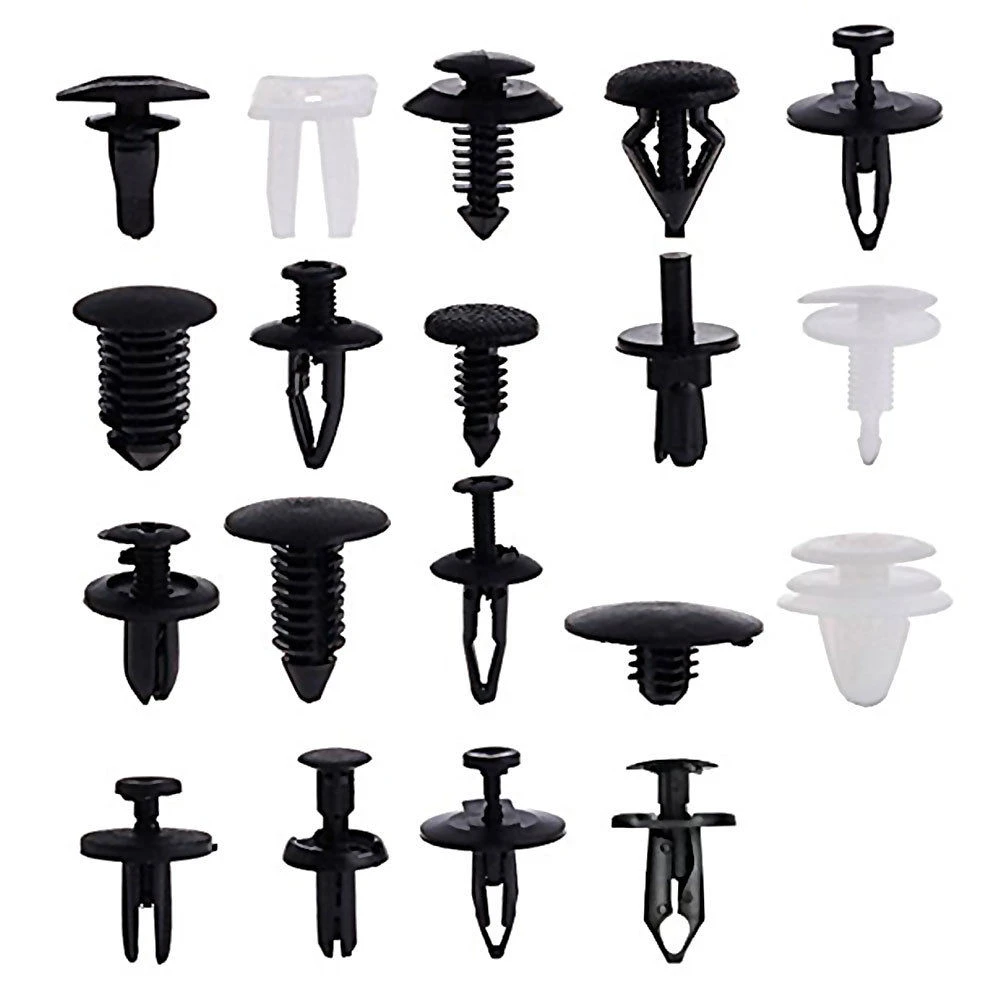 Clips retenedores para parachoques y defensas en set automoción