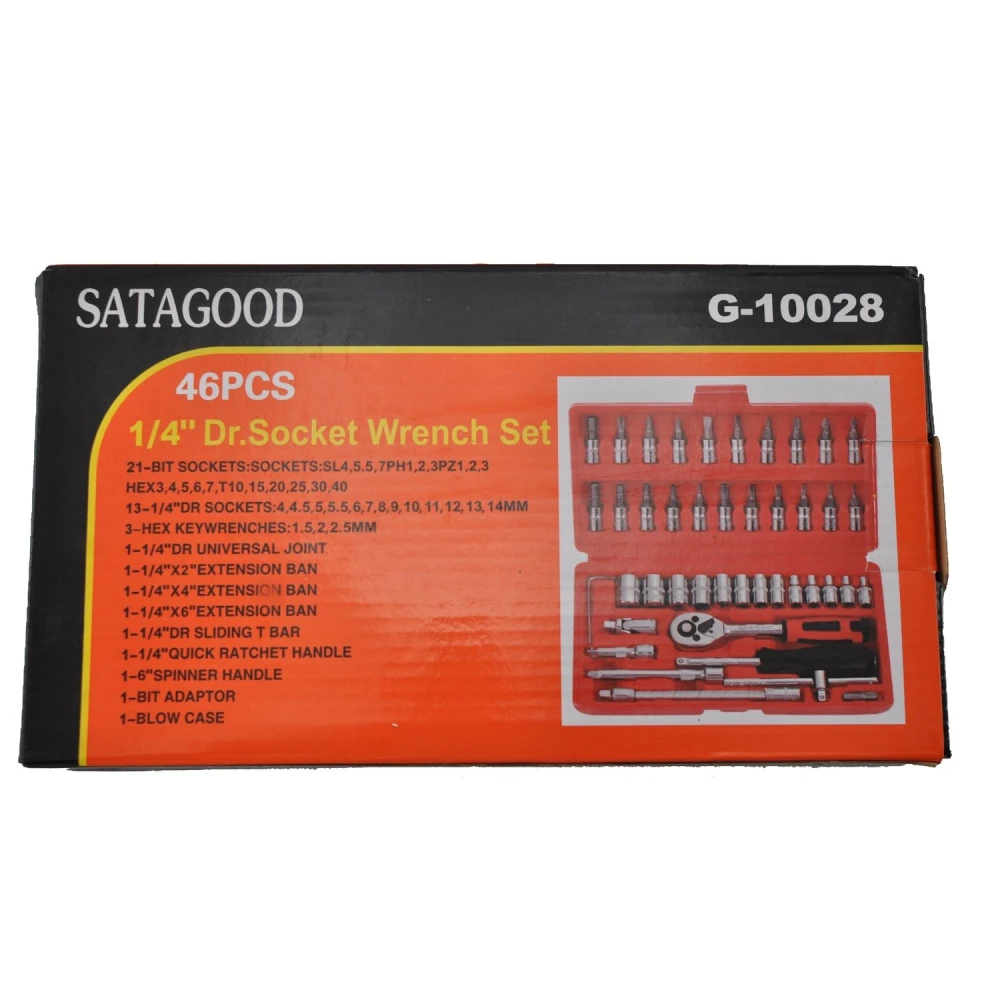 Sada 1/4 hex bit nástrčných kľúčov 46 ks TSX TOOL na auto a dielňu