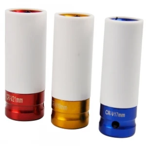 TSX TOOL Hlboká tenkostenná sada matíc kolies zliatina 1/2'' Drive 17mm 19mm 21mm