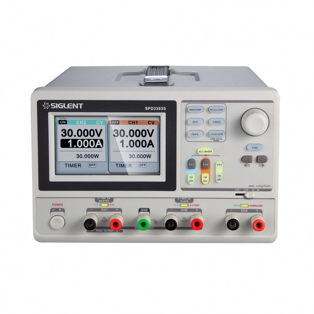 Siglent SPD3303S laboratórny zdroj 0-30V trojitý výstup s PC