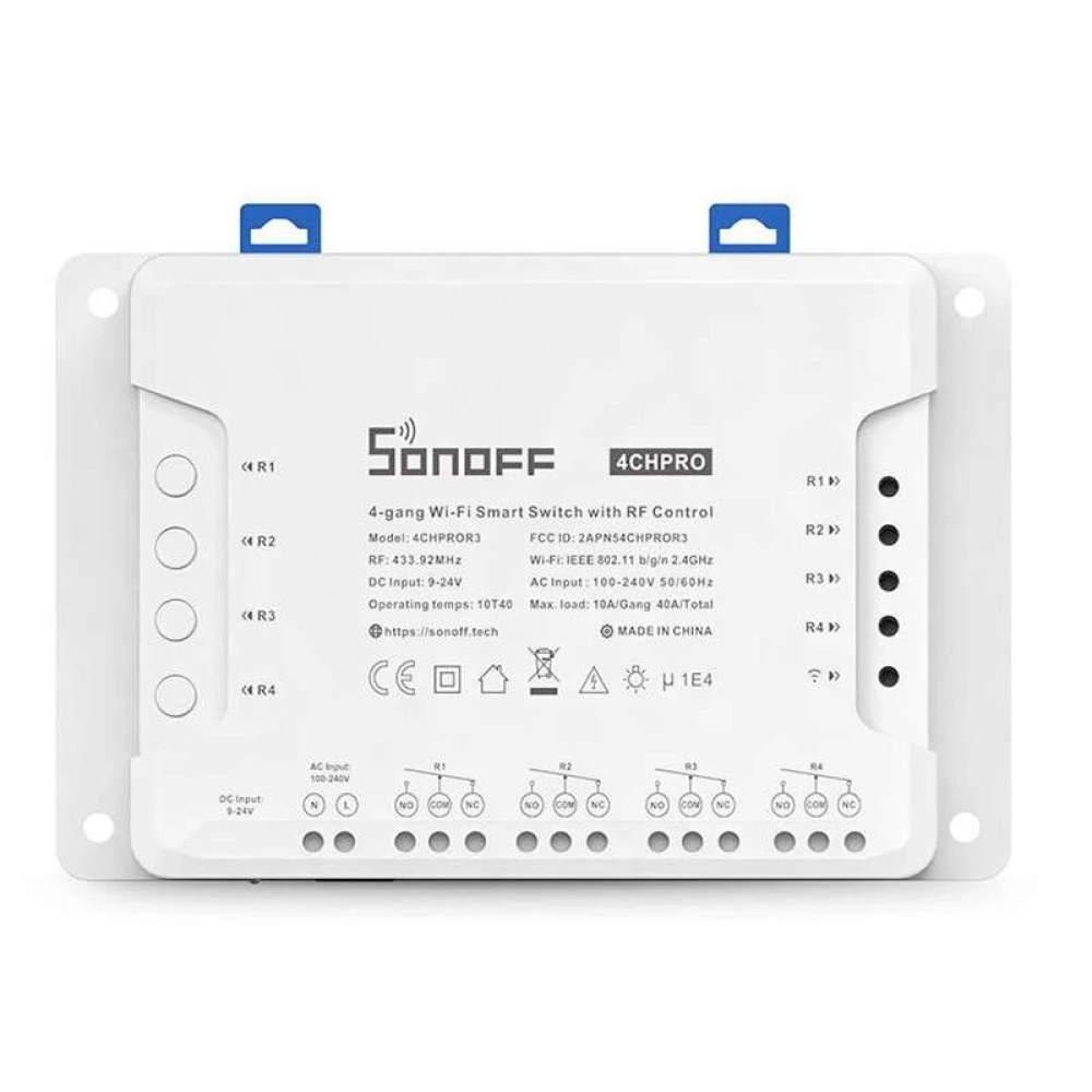 Sonoff 4CH Pro R3 WiFi spínač 4 kanály pre smart domácnosť s Alexa a Google Home