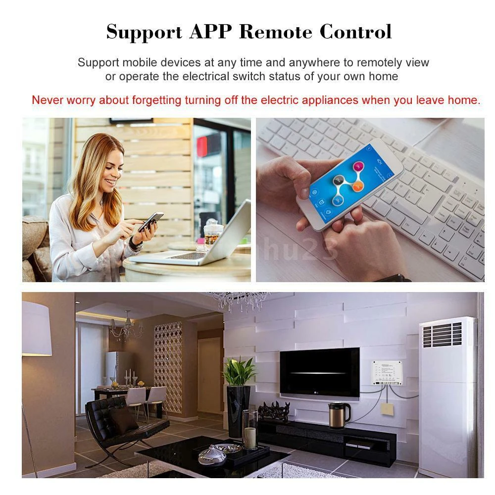 Sonoff 4CH Pro R3 WiFi spínač 4 kanály pre smart domácnosť s Alexa a Google Home