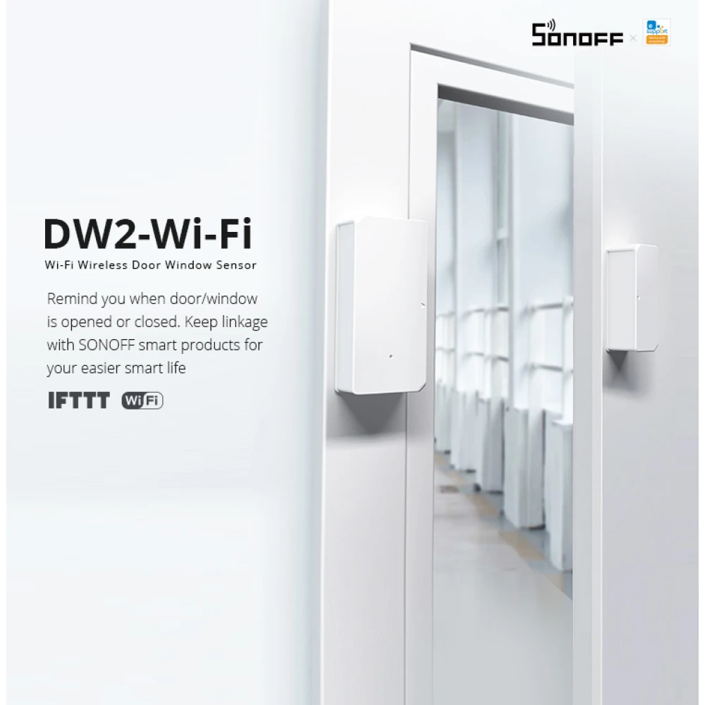 SONOFF SDW2 WiFi senzor otvorenia dverí a okna