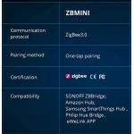 SONOFF ZBMINI ZigBee inteligentný mini vypínač na ovládanie svetla 2-cestne