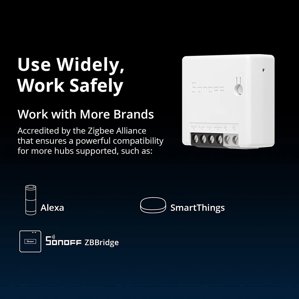 SONOFF ZBMINI ZigBee inteligentný mini vypínač na ovládanie svetla 2-cestne