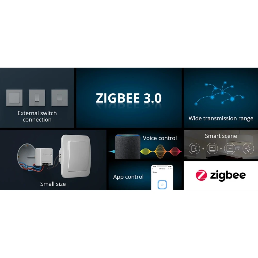 SONOFF ZBMINI ZigBee inteligentný mini vypínač na ovládanie svetla 2-cestne