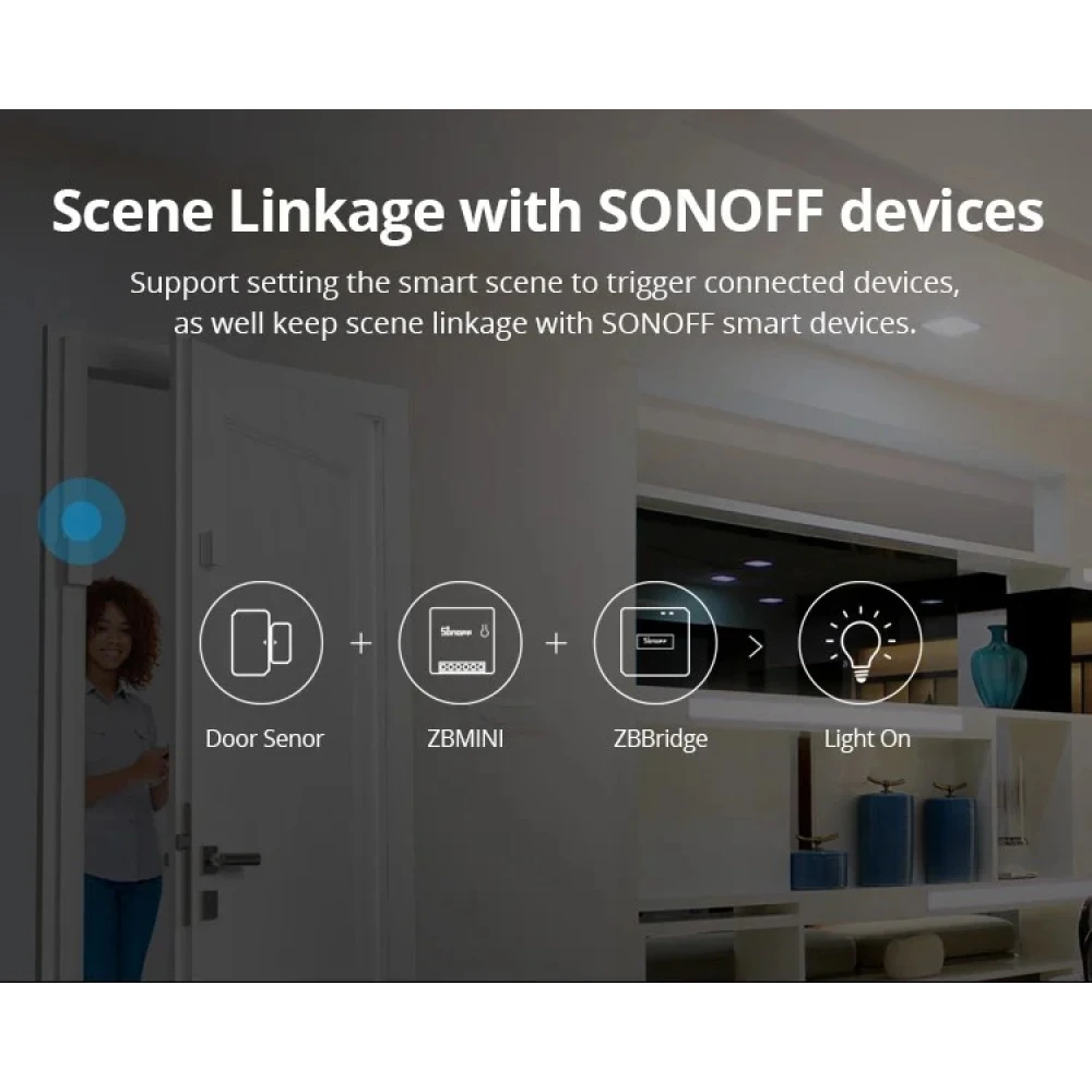 SONOFF ZBMINI ZigBee inteligentný mini vypínač na ovládanie svetla 2-cestne