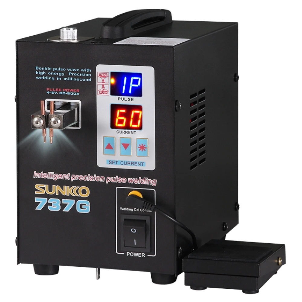 Sunkko 737g bodová zváračka impulzom pre batérie 18650 a 2170