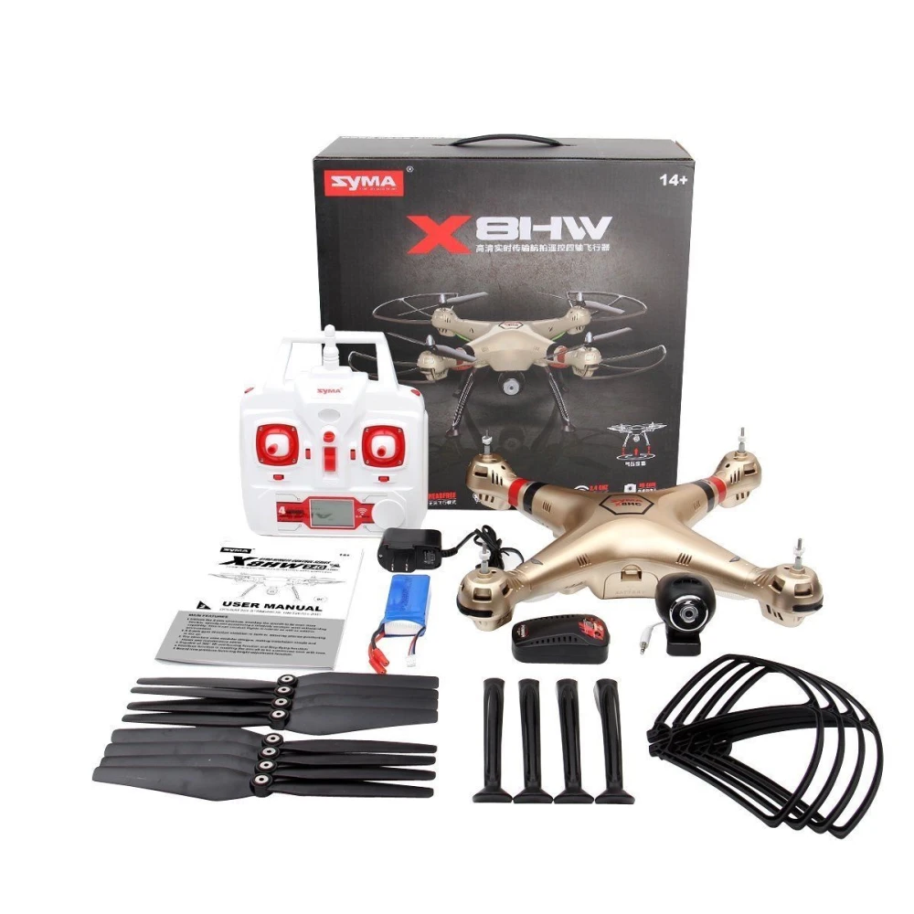 Syma X8hw dron kvadrokoptéra FPV s HD WiFi kamerou v reálnom čase