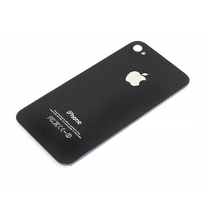 Sklenený zadný kryt iPhone 4S čierny - originálny diel Satkit